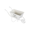 thumbnail image 2 of 11.5x4x7" Plantador de barra de ruedas desordenado decorativo de metal blanco, decoraci贸n de mesa, 2 of 5