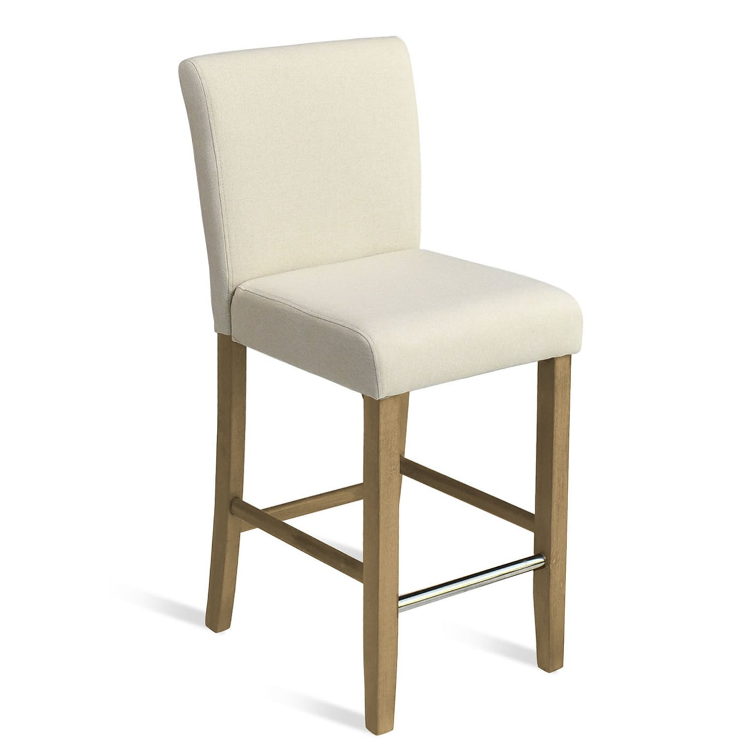 Canddidliike 26" H Classic Upholstered Accent Dining Chair, Modern Upholstered Armless Stool, Set of 2 - Beige