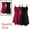 Black+Burgundy, variant on INSPIRE CHIC Women Satin Plus Size Ruffles Hem Basic Braces Full Slip Skirt Dress Camisole Black + Champagne 2XL