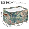 thumbnail image 4 of Yayeee Canvas Storage Basket with Handles for Shelves Fabric Bins Closet Organizer, Floral Forest Pattern, 4 of 8