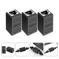 IBASETOY 3Pcs Ethernet Couplers Ethernet Cable Connectors Extender Black Zinc Alloy for Workplace Use