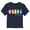 Navy Blue, variant on Toddler's Care Bears Colorful Logo Line Up Graphic Tee Light Blue 2T