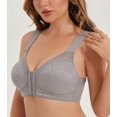 thumbnail image 4 of ORUYROP Women's Front Closure Full Coverage Back Support Posture Bra Wireless Comfy, 4 of 6