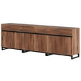 thumbnail image 5 of WAMPAT Storage Cabinet, 3 in 1 Modern Sideboard with Adjustable Shelves and Metal Base, Coffee Bar Cabinet for Living Room, Dining Room, Brown, 5 of 6
