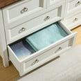 thumbnail image 4 of AENKYO Farmhouse Dresser with 7 Drawers, Storage Drawer Chest for Home, Cream White & Rustic Brown Finish, 4 of 7