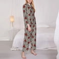 thumbnail image 3 of Sikiie Leopard Print Rose Women's Long-Sleeve Shirt and Full-Length Bottom Pajama Set (s-xxl)-X-Large, 3 of 7