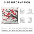 thumbnail image 5 of Nawypu  Nature Throw Pillow Cushion Case Sakura Blossom Japanese Cherry Tree Garden Summertime Vintage Cultural Print, Modern Accent Double-Sided Digital Printing,  Grey Vermilion, 5 of 5