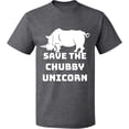 thumbnail image 2 of OXI T-Shirt - Save The Chubby Unicorn, Basic Casual T-Shirt for Men's and Women Fleece T-Shirt Short Sleeve - Graphite Heather Small, 2 of 3