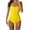 Yellow, variant on Otvok Trends Womens One Piece Swimsuits Tummy Control Plus Size High Waisted Bathing Suit Monokini L Yellow