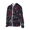 thumbnail image 2 of Pofeuu Thanksgiving Print Sun Protection Outdoor Lightweight Full Zip UV Cooling Hoodie Long Sleeve Summer Clothing for Outdoor Hiking-Small, 2 of 5