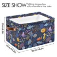 thumbnail image 4 of Yayeee Canvas Storage Basket with Handles for Shelves Fabric Bins Closet Organizer, Cartoon Ocean Pattern, 4 of 8
