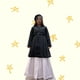 thumbnail image 2 of abrigo de niña, Maga boutique,talla8, color gris, una pieza, con boina, forro completo, detalle de moños,, 2 of 4