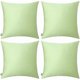thumbnail image 1 of Chenchen 4-Pack 100% Cotton Comfortable Solid Decorative Throw Pillow Case Square Cushion Cover Pillowcase Sublimation Blank Pillow Covers DIY Throw Pillowcase(16x16 inch/ 40x40cm,Light Pea Green), 1 of 1