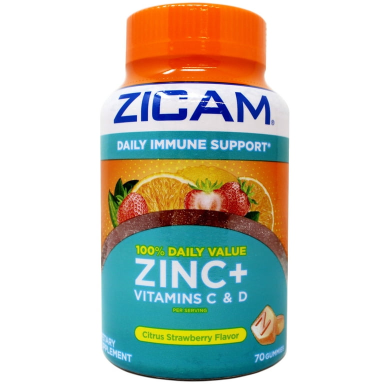 4 Pack - Zicam Daily Immune Support, Gummy Supplement, Zinc