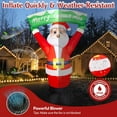 thumbnail image 6 of 8FT Christmas Inflatables Outdoor Decorations, Inflatable Snowman Holding Garland Blow Up Yard Decoration Build-in Rotating Colorful LEDs Xmas Holiday Party Indoor Lawn Christmas Eve Décor, 6 of 6