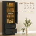 thumbnail image 4 of HOMCOM Tall Pantry Cabinet, 67" Farmhouse Kitchen Storage Cabinet, Black, 4 of 10