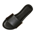 thumbnail image 5 of Slip on Flat Sandals for Women 2025 Fashion Casual Leather Open Toe Dressy Slippers Indoor and Outdoor, 5 of 7