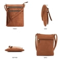 thumbnail image 2 of Bolso bandolera DELUXITY funcional con múltiples bolsillos, color coñac, 2 of 6