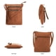 thumbnail image 2 of Bolso bandolera DELUXITY funcional con múltiples bolsillos, color coñac, 2 of 6