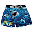 thumbnail image 2 of Brief Insanity Bite Me Feeding Frenzy Shark Boxer Shorts, 2 of 4