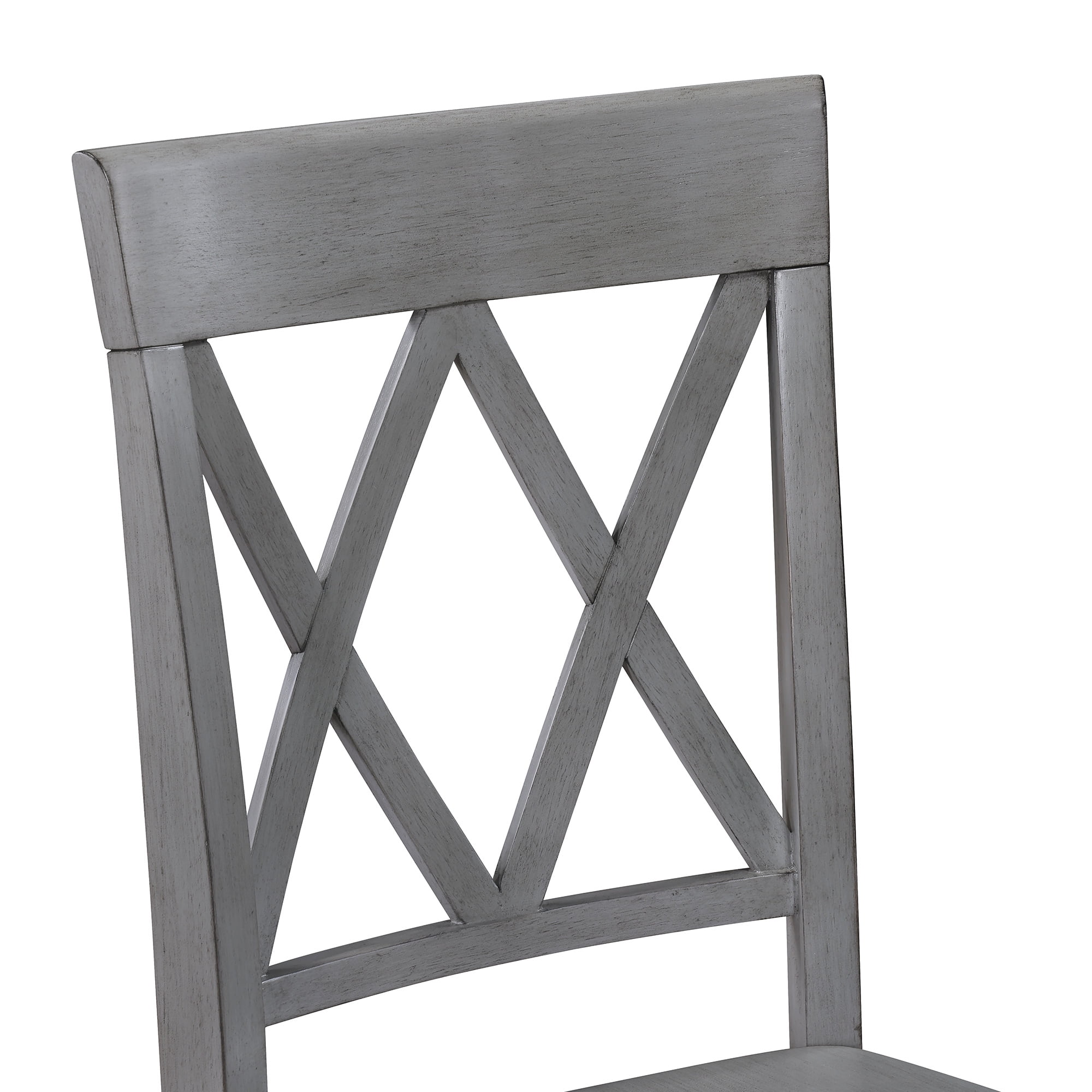 Duhome Solid Wood Dining Chairs Set of4 Modern Cross Back Chairs for Kitchen, Dining Room,Grey