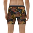 thumbnail image 4 of Xecao Chicken Rooster Print Boxer Briefs for Men's Stretch Moisture-Wicking Underwear, Mid-Rise Classics breathable fabric, 4 of 7