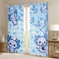 thumbnail image 2 of Castle Fairy Cute Axolotl Blackout Curtains Set of 2 (52x84 Each),Floral Window Curtains, 2 of 6