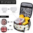 thumbnail image 4 of Black Bats Insulated Lunch Bag, Lunch Box for Office Travel, Lunch Bag for Men and Women, 4 of 6