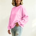 thumbnail image 4 of Crew Neck Sweatshirts Women Fall Oversized Crewneck Sweatshirt Vintage Fleece Pullover Loose Fit Cute Y2K Hoodie 3XL, 4 of 6