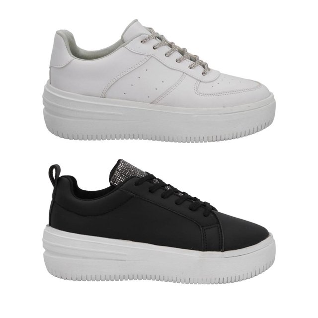 Tenis Bipack Mujer Top Moda Dama Urbano Casual negro 24