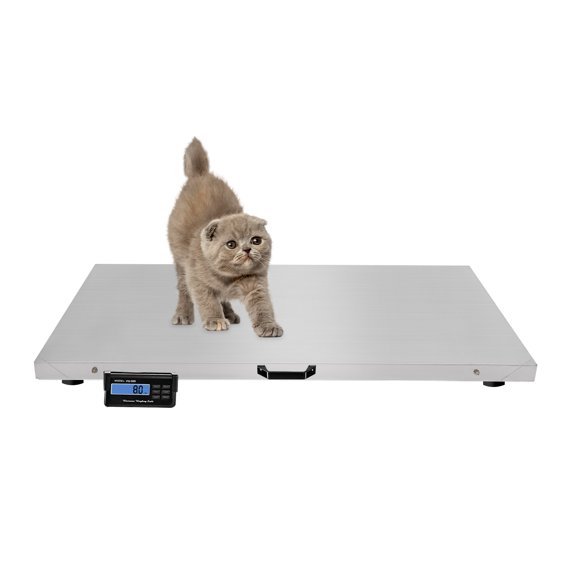 1100lbs Veterinary Scale, 41*21" Heavy Duty Digital Livestock Platform Scale with Power Adapter for Vet Animal Pet Cat Dog Cattle