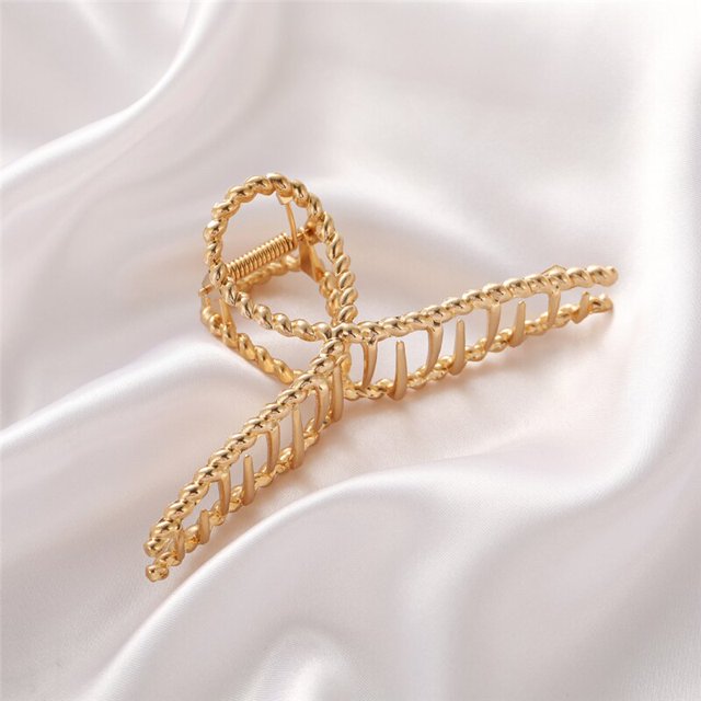 17KM nuevas mujeres chapado en oro geométrico mariposa pelo garra Vintage colgante pinzas para el cabello diadema horquilla pelo cangrejo accesorios para el cabello Tan Jianjun unisex