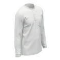 thumbnail image 2 of Maks Nanotex Spill and Stain Resistance Loose Fit Heavy weight Rib Knit Cotton Long Sleeve Pocket Henley T-Shirts, 2 of 5