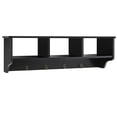 thumbnail image 1 of Gymax Versatile Wall-Mounted Coat Rack Space Saver w/ Wide and Flat Shelf Black, 1 of 10