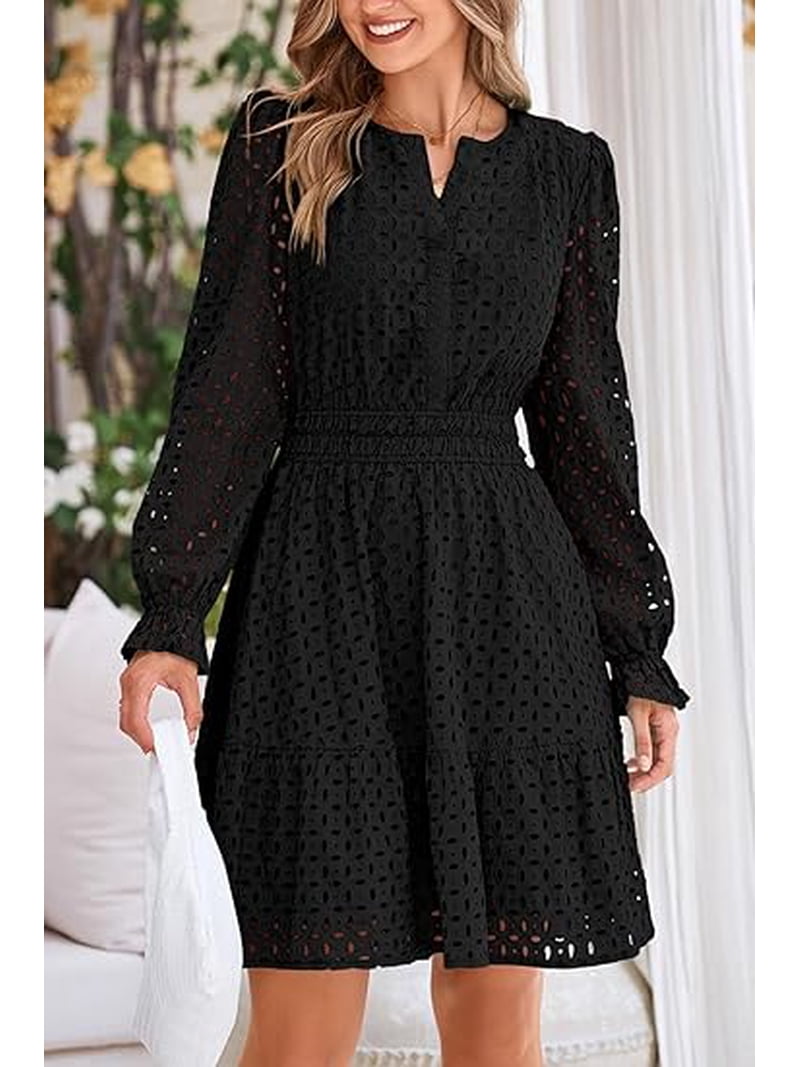 knee length dresses for ladies Leo Lin Suzanne Appliqué Mini Dress main image 0