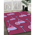thumbnail image 3 of Ahgly Company Machine Washable Indoor Rectangle Transitional Crimson Red Area Rugs, 7' x 10', 3 of 7