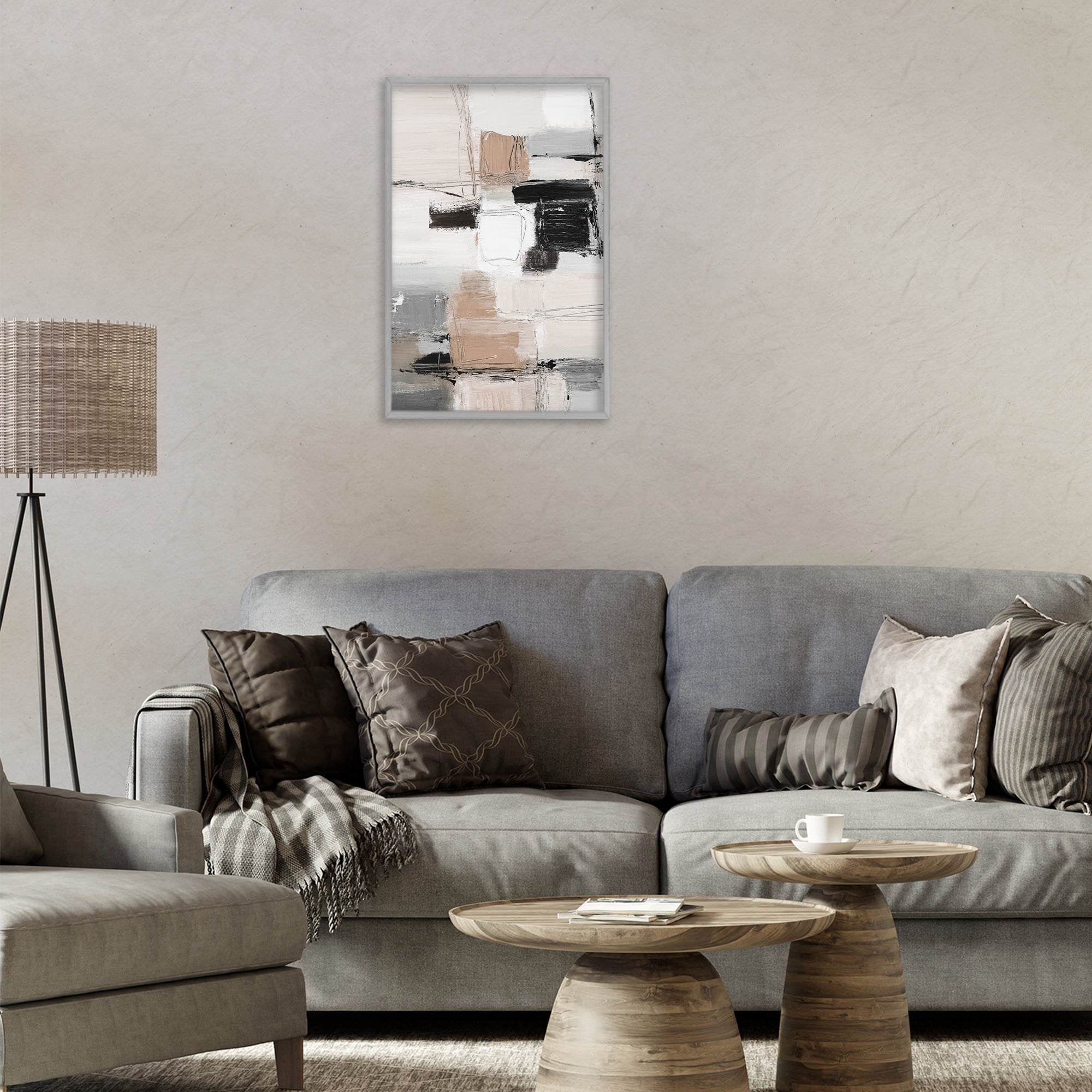 Stupell Industries Contemporary Neutral Variety Gray Framed Giclee Art, design by Lanie Loreth