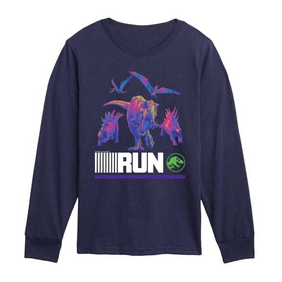 Jurassic Park - Run Infared Dinos Long Sleeve Graphic T-Shirt
