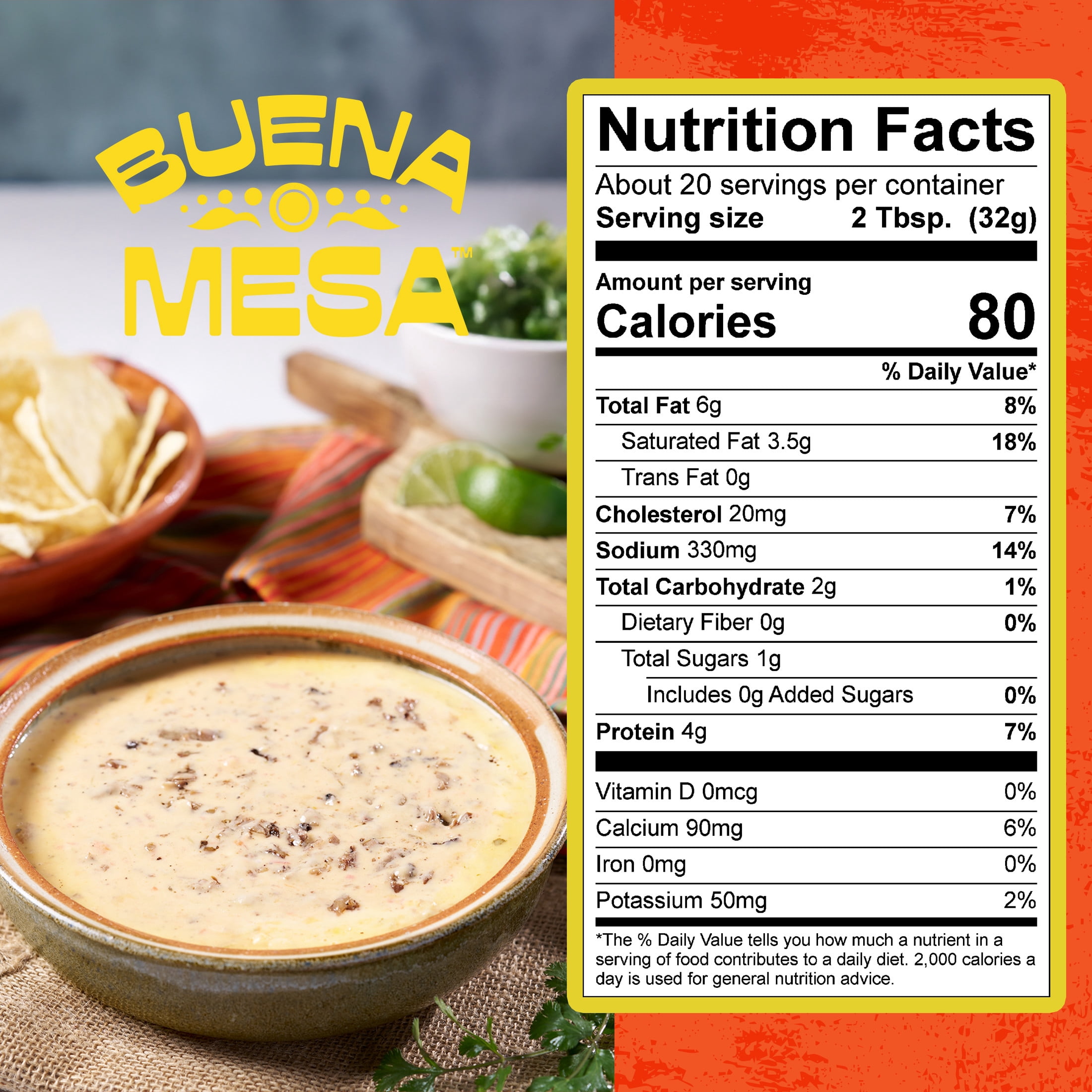 Buena Mesa Queso with Brisket and Pico De Gallo, Cheese Dip, Ready to Cook, Fiesta Size, 1.01 - 1.37 lb