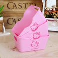 thumbnail image 4 of Sanrio Hello Kitty Storage Box Anime Y2K Girls Storage Basket Cartoon Kawaii Portable Rectangular Desktop Miscellaneous Basket, 4 of 7