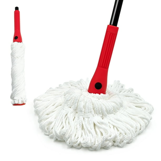 JEHONN Self Wringing Mop with 2 Washable Heads, Wet Mop for Floor