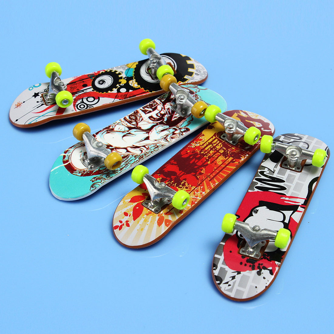 10Pcs Mini Kids Skateboard Toy Deck Truck Finger Board Skate Park Children Gift 