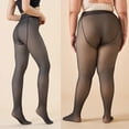 thumbnail image 1 of Pantalones cálidos de piel sintética transparente de gran tamaño con relleno de terciopelo y piernas ligeras para mujer, artefacto femenino, 1 of 5