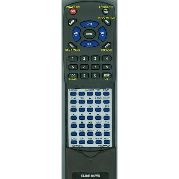 Replacement Remote for HK CARTAVR151-HK, CARTAVR151HK, RTCARTAVR151HK, AVR1510, AVR151,