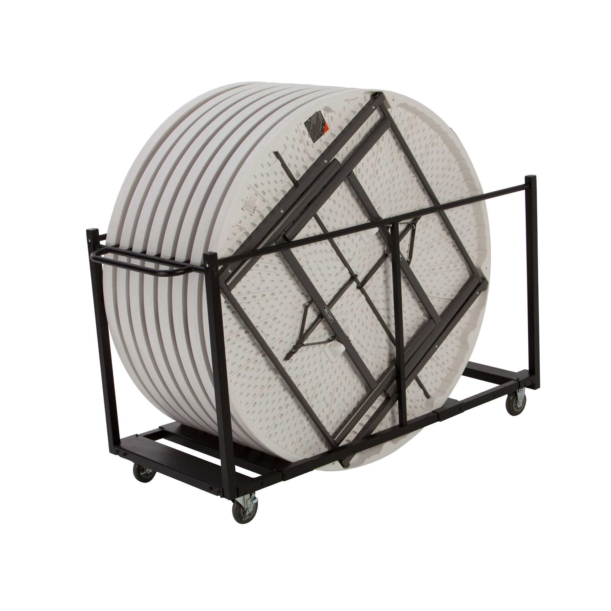 Lifetime Table Cart with Heavy Duty Steel, Black Sand Finish, 80193