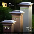 thumbnail image 2 of Classy Caps 4x4 Aluminum Post Cap - Fits 4"x4", 3.5"x3.5", and 3.25"x3.25" Posts - Brown, 2 of 4
