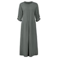 thumbnail image 5 of Sexy Dance Womens Maxi Dresses Full Length Kaftan Plain Long Dress Baggy Outdoor Gray XL, 5 of 9