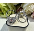 thumbnail image 3 of 2.5 Carat Cushion Cut Engagement Rings for Women CZ Simulated Yellow Diamond Ring S925 Sterling Silver Cocktail Party Ring Pink Gemstone Rings, 3 of 6