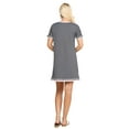 thumbnail image 2 of Doublju Women's V-Neck Short Sleeve Nightgown Sleepwear Pajama Dress (Plus Size Available), 2 of 2
