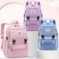 thumbnail image 3 of Mochila escolar YONGSHENG Mochila impermeable ligera para estudiantes Morada 30*17*46cm, 3 of 5